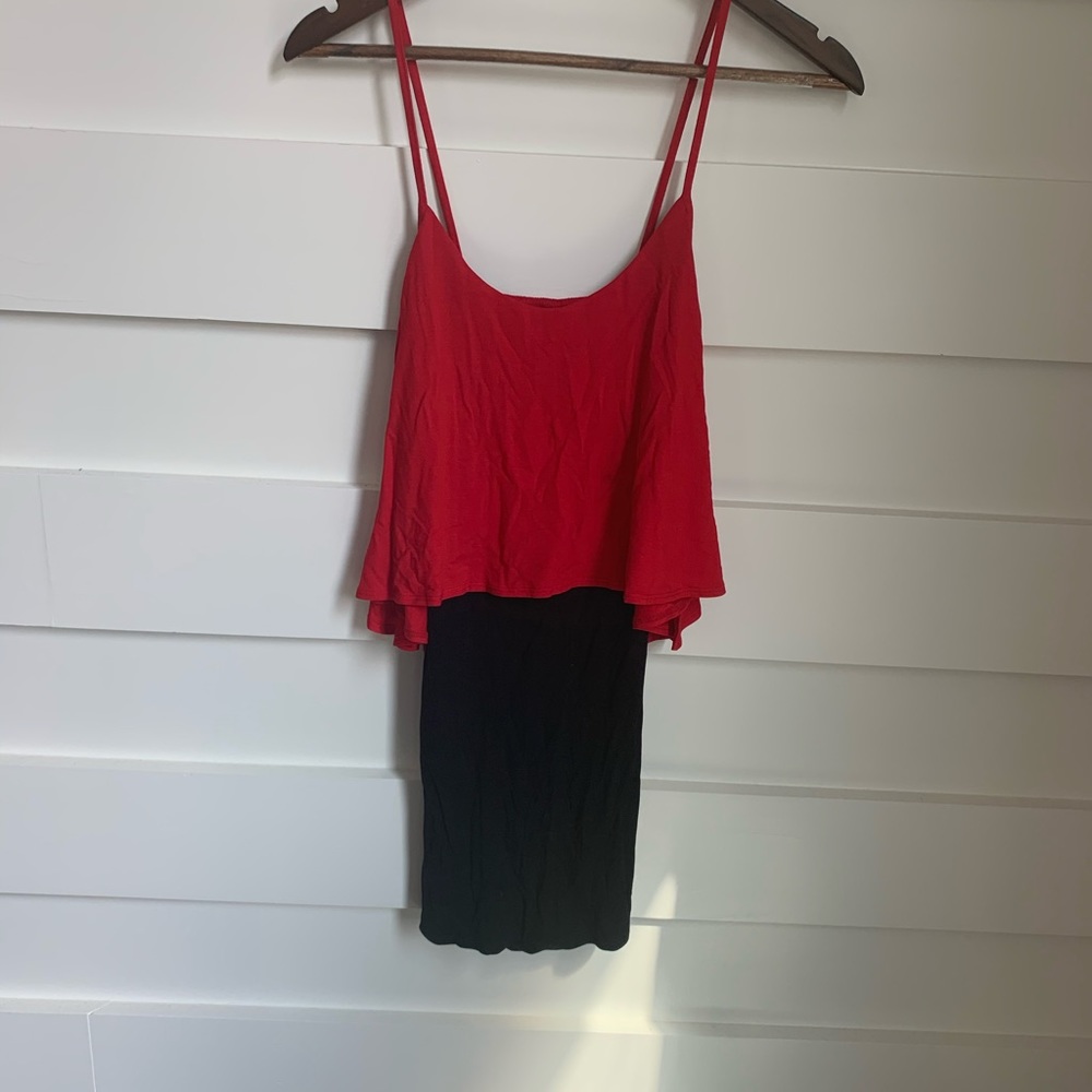 (NWT) James and Joy- Black and Red Cami Dress